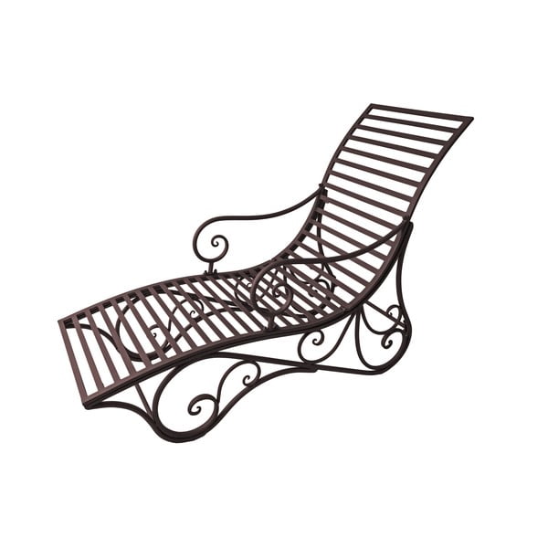 Tamno smeđa metalna vrtna ležaljka Kuwa – Garden Pleasure
