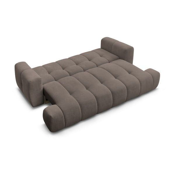 Smeđe-siva sklopiva/s prostorom za odlaganje sofa 251 cm Fuji – Bobochic Paris-image-4