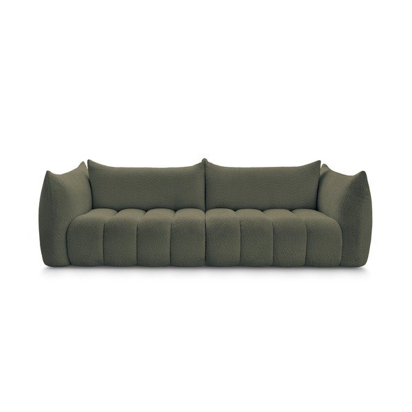 Zelena sofa od bouclé tkanine 286 cm Azra – Bobochic Paris