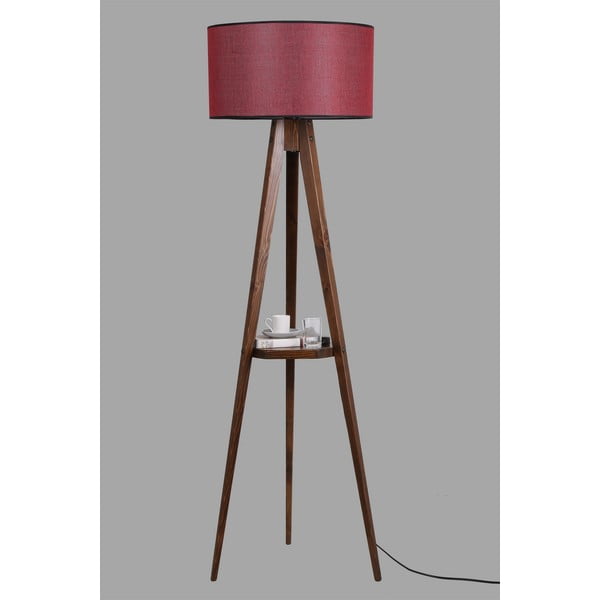 Crvena/smeđa stojeća svjetiljka s tekstilnim sjenilom (visina 153 cm) Sehbalı Tripod – Opviq lights-image-2