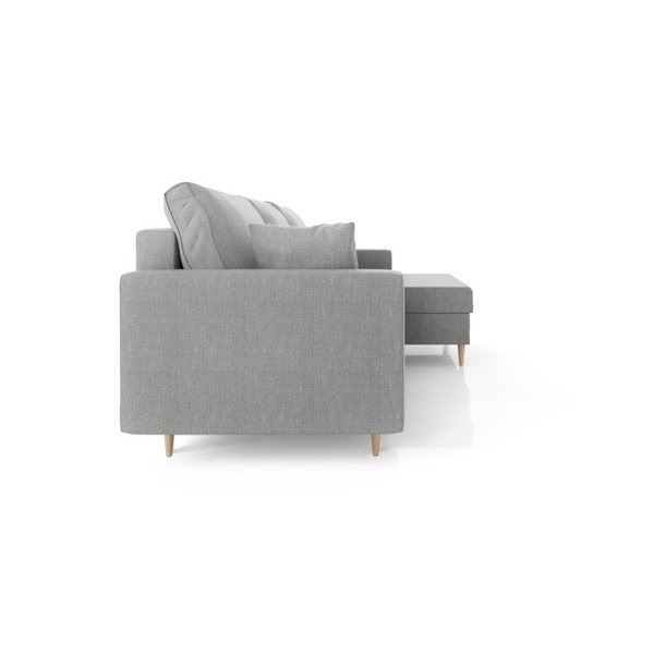 Sivi kauč na razvlačenje s prostorom za odlaganje Mazzini Sofas Aubrieta, desni kut-image-4