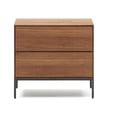 Noćni ormarić u dekoru oraha u prirodnoj boji Vedrana – Kave Home