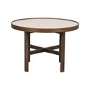 Tamno smeđi okrugao stolić za kavu s keramičkom daskom 60x60 cm Marsden – Rowico
