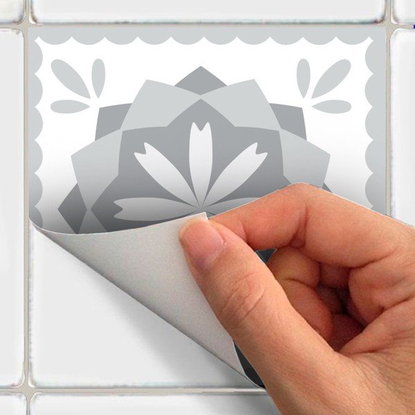 Set od 12 zidnih samoljepljivih naljepnica Ambiance Cement Tiles Shades of Gray Cordoba, 10 x 10 cm-image-1