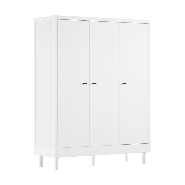 Bijela dječja garderoba od masivne bukve 146x190x55 cm Forrest – Vipack