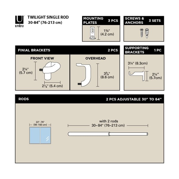 Željezna proširiva karniša 76 - 213 cm Twilight – Umbra-image-4