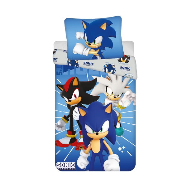 Plava dječja posteljina za krevet za jednu osobu od mikrovlakana 140x200 cm Sonic – Jerry Fabrics