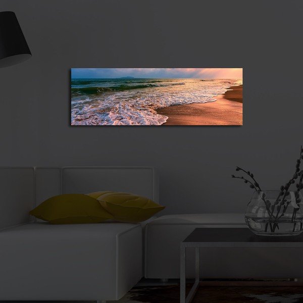 Slika s pozadinskim osvjetljenjem Wallity Beach, 90 x 30 cm-image-1
