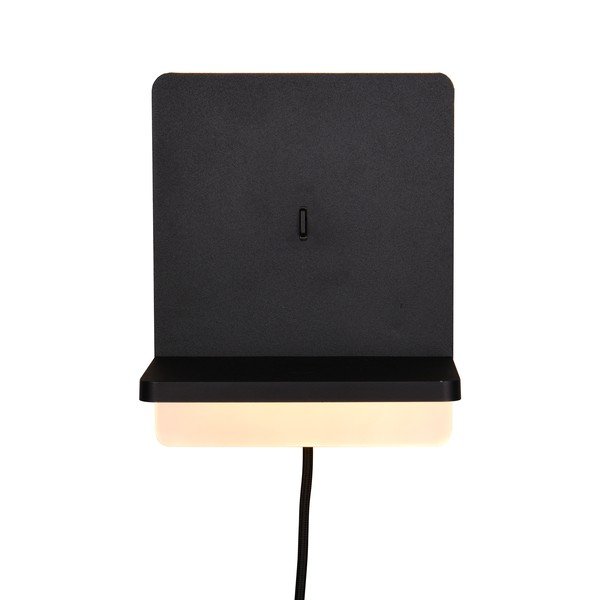 Mat crna LED zidna lampa s mogućnosti zatamnjivanja Fairfield – Trio-image-4