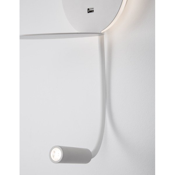 Bijela LED zidna lampa aluminijska sa savitljivom konstrukcijom/s USB priključkom Eclip – Nova Luce-image-4