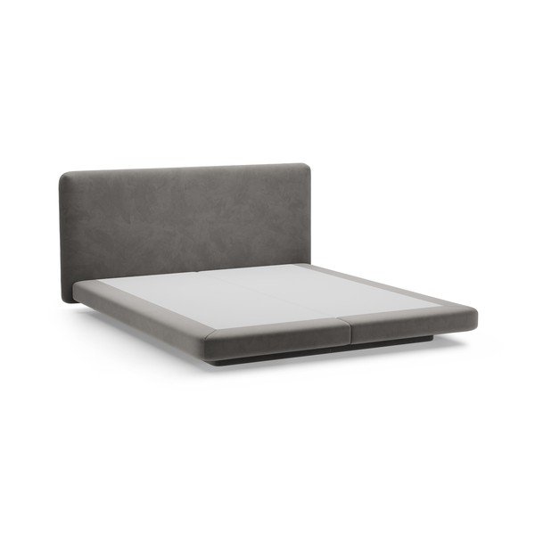 Tamno sivi tapecirani bračni krevet 140x200 cm Linea – Micadoni -image-2