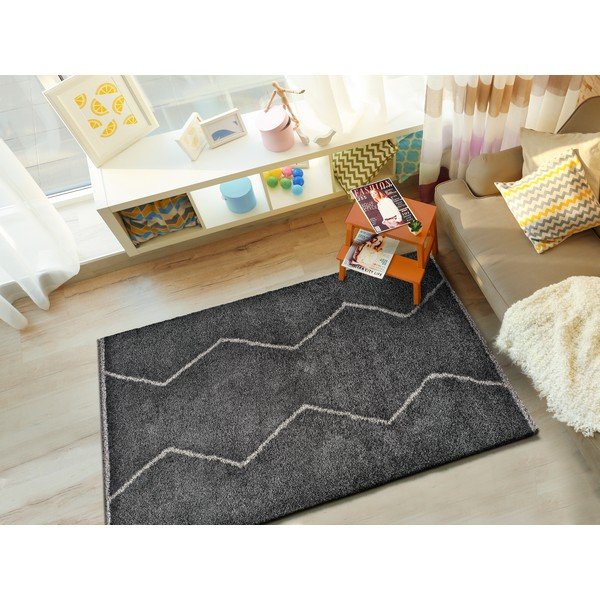 Crni tepih Universal Kasbah Sharp, 80 x 150 cm-image-1