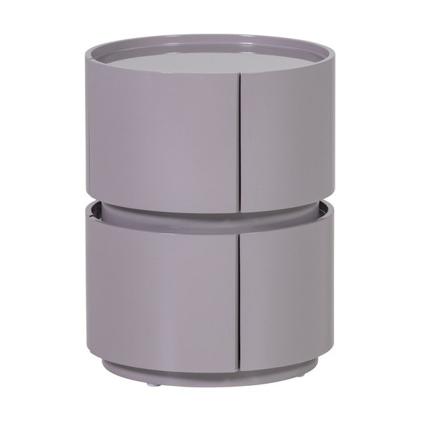 Svijetlo sivi noćni ormarić u sjajnom dekoru Lunex – WOOOD-image-4