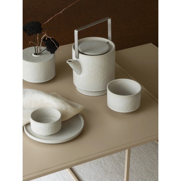 Krem čajnik od kamenine s cjedilom 1 l Makoto – Blomus-image-1