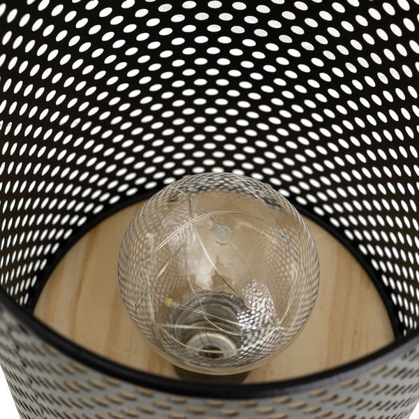 Crna stolna lampa s metalnim sjenilom (visina 20 cm) – Casa Selección-image-2