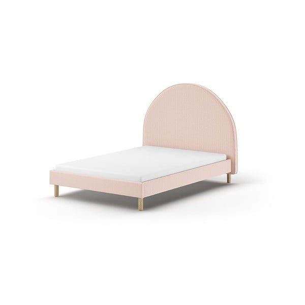 Ružičasti tapecirani krevet s podnicom 140x200 cm MOON – Vipack