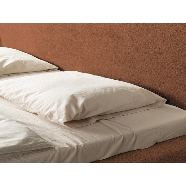 Tapecirani bračni krevet s podnicom 140x200 cm boje terakote Makana – Makamii-image-3