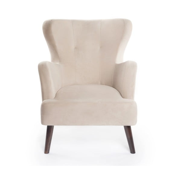 Bež baršunasti wing fotelja Noemye – Bonami Selection-image-2