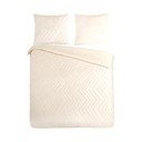 Krem posteljina za bračni krevet/za produženi krevet od mikrovlakana 200x220 cm Pure Zigzag – Good Morning