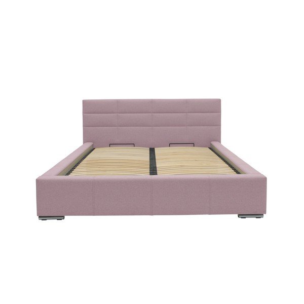 Svijetlo ružičasti bračni krevet Mazzini Beds Reve, 140 x 200 cm-image-4