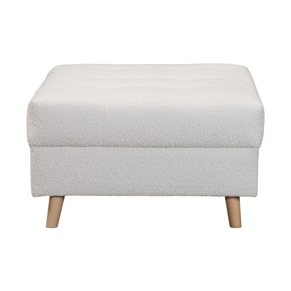 Bijeli tabure od bouclé tkanine Ariella – Ropez-image-3