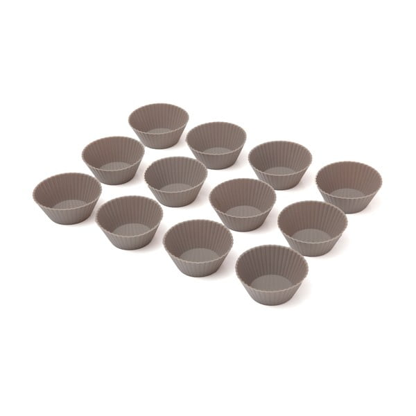 Set od 12 silikonskih kalupa za Mini Grey Cupcakes muffine