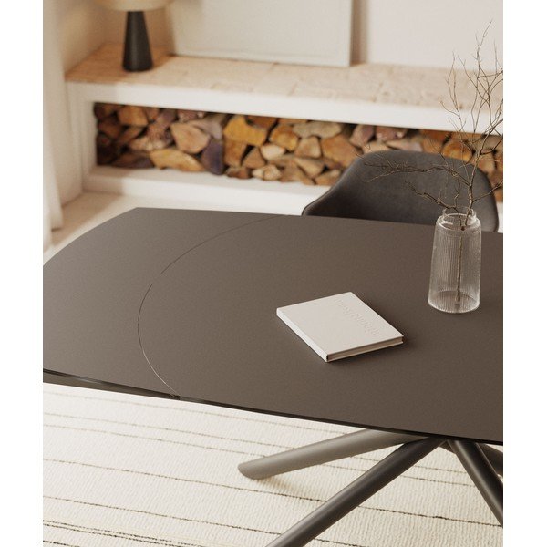 Proširiv blagovaonski stol s dodatnom pločom s keramičkom daskom 100x130 cm Yodalia – Kave Home-image-2