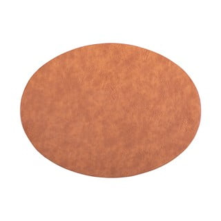 Narančasto-smeđa prostirka s imitacijom kože ZicZacTroja, 33 x 45 cm