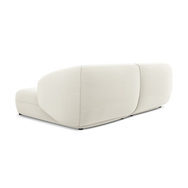 Bijela baršunasti kutna garnitura (s desnim kutom) Moana – Makamii-image-4