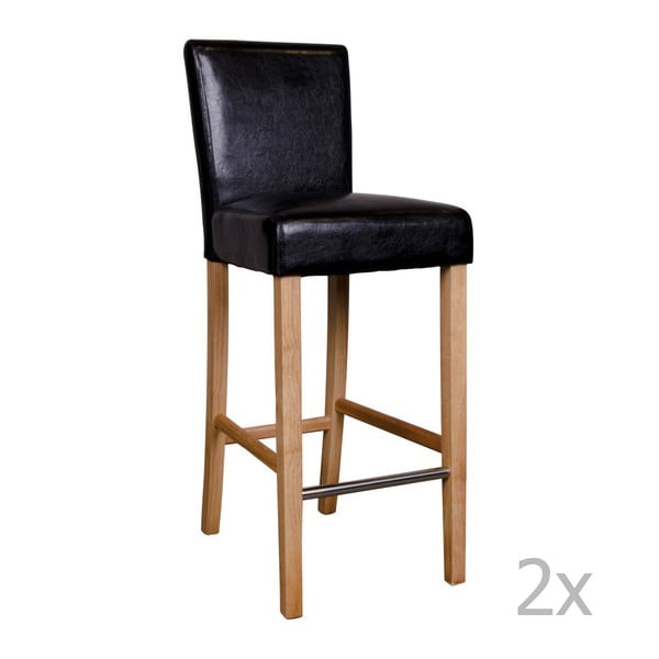 Set od 2 crne kućne barske stolice Nordic Boden