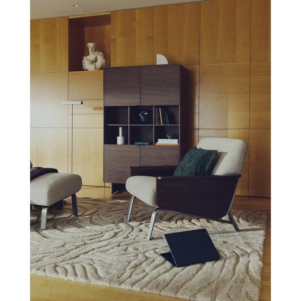 Bež ručno rađen tepih od mješavine vune 160x230 cm Tribet – Kave Home-image-2