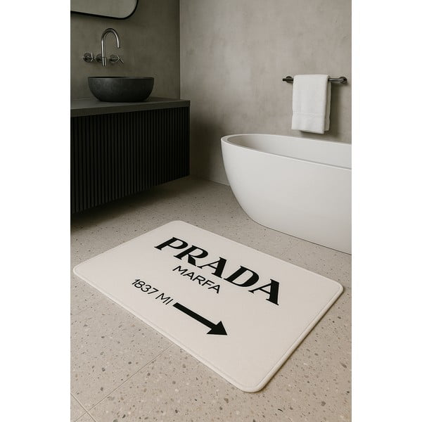 Bijele od samta kupaonske prostirke u setu 2 kom 60x100 cm Prada – Mila Home-image-2