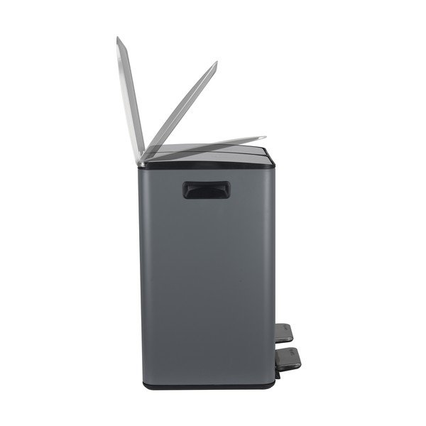 Tamno siva željezna kanta za smeće 2x20 l za odvojeni otpad/s pedalom   Aliya – Spirella-image-3