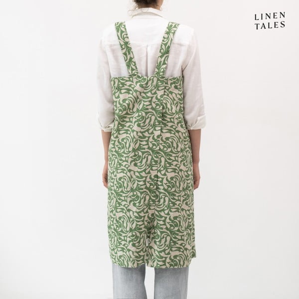 Lanena pregača Evergreen Damask – Linen Tales-image-1
