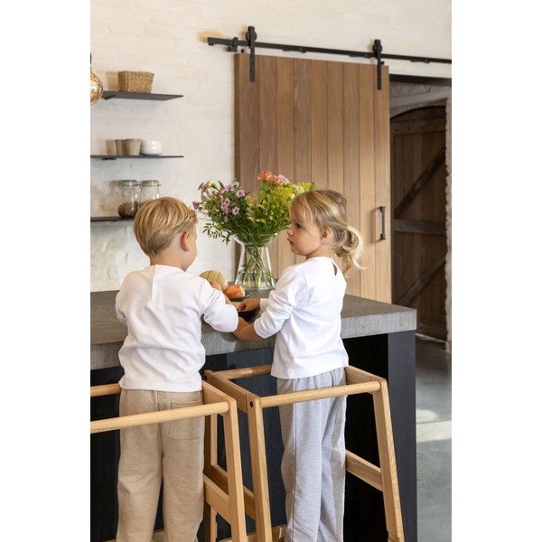 Toranj za učenje od punog hrasta u prirodnoj boji Forrest – Vipack-image-3