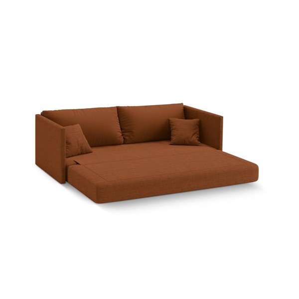 Sklopiva sofa od šenila boja terakote 209 cm Shannon – Cosmopolitan Design-image-2