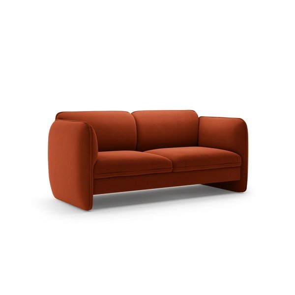 Ciglasta baršunasti sofa 168 cm Georgia – Micadoni -image-2