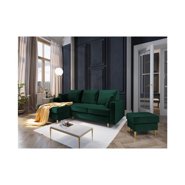 Zeleni tabure Mazzini Sofas Muguet, 60 x 45 cm-image-3