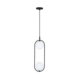Crna visilica sa staklenim sjenilom 18,5x15 cm Cordel - Candellux Lighting