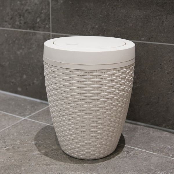 Krem kupaonski koš za smeće Addis Rattan Bath Bin Calico, 5 l-image-3