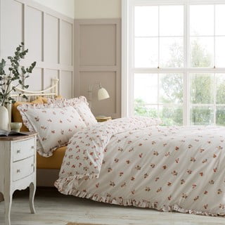 Bijela posteljina za krevet za jednu osobu 135x200 cm Frill Ditsy Floral – Catherine Lansfield