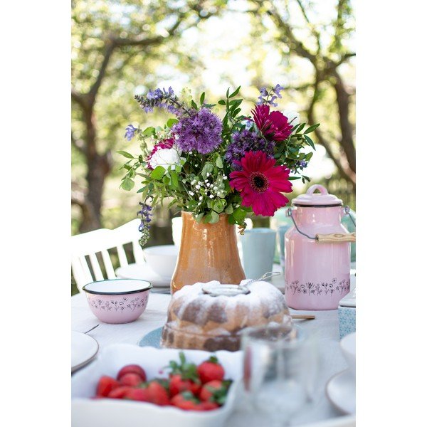 Ružičasta emajlirana posuda za mlijeko Orion Meadow, 2 l-image-4