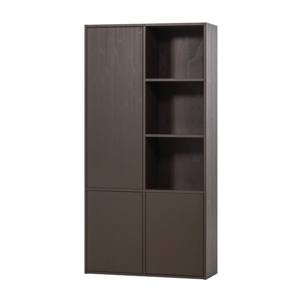 Tamno smeđa modularna škrinja za pohranu od masivnog bora 108x215 cm Meggy – WOOOD