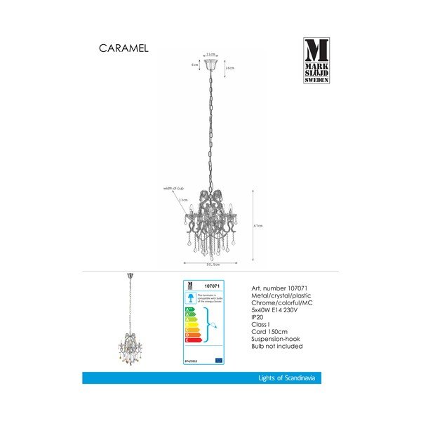 Viseća lampa Markslöjd Caramel Chandelier-image-2