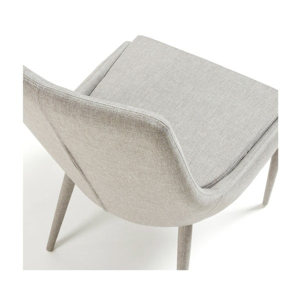 Siva blagovaonska stolica Kave Home Fabric-image-4