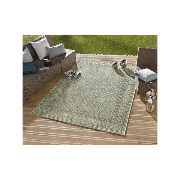 Zeleno-krem vanjski tepih NORTHRUGS Royal, 160 x 230 cm-image-4