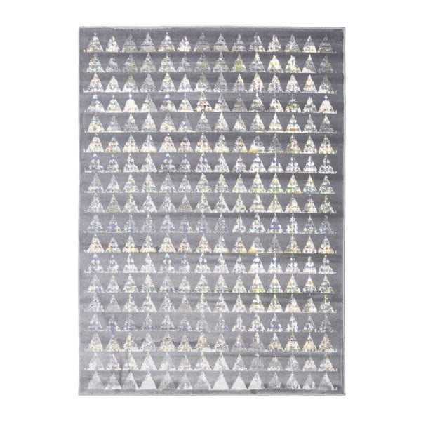 Sivi vrlo izdržljiv tepih Floorita Optical Garro, 117 x 170 cm