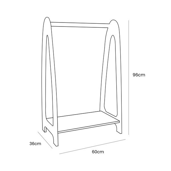 Dječja vješalica u dekoru bora u prirodnoj boji 60x96 cm Montessori – Meowbaby-image-1