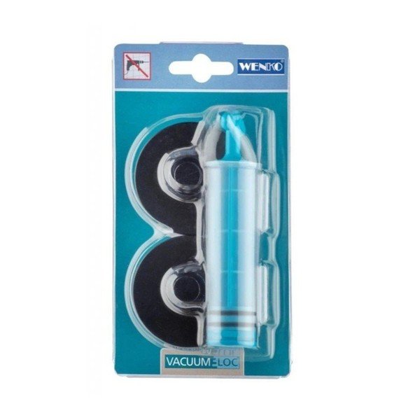 Set s 2 crna zidna adaptera i pumpe Wenko Vacuum-Loc Classic Plus