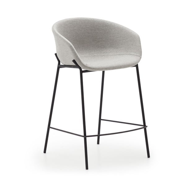 Svijetlo sive barske stolice u setu 2 kom (visine sjedala 65 cm) Yvette – Kave Home